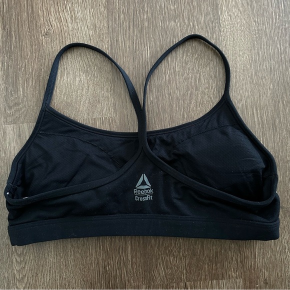 Women’s Reebok Black CrossFit Games Sports Double Strap Workout Bra Small - Picture 2 of 2